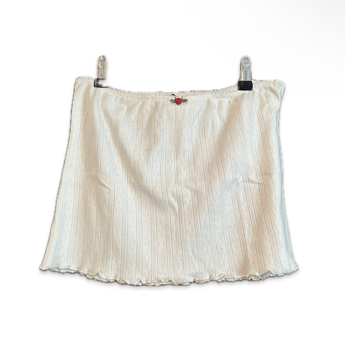 Sandy Liang Pointelle Mini Skirt