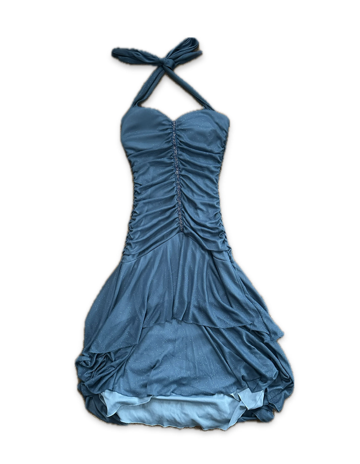 Y2K Blue Glittery Speechless Dress